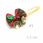 Preview: Hunde Schleifenspange mit Applikation 4,5 cm - Christmas Vol. 2