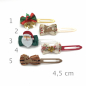 Preview: Hunde Schleifenspange mit Applikation 4,5 cm - Christmas Vol. 2