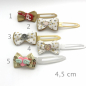 Preview: Dog bow clip with application 4,5 cm - gold