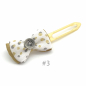 Preview: Dog bow clip with application 4,5 cm - gold