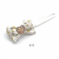 Preview: Dog bow clip with application 4,5 cm - gold