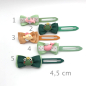 Preview: Dog bow clip with application 4,5 cm - Fish and Frogs