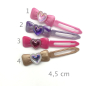 Preview: Dog hairclip with application 4,5 cm - Sparkle Heart - single