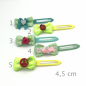 Preview: Dog bow clip with application 4,5 cm - light green