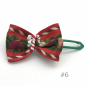 Preview: Hunde Schleifenspange mit Applikation 6,5/4,5 cm - Christmas Vol. 2