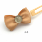 Preview: Dog bow clip with application 4,5 cm -  apricot