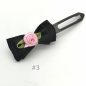 Preview: Dog bow clip with application 4,5 cm -  black