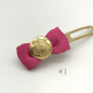 Preview: Dog bow clip with application 4,5 cm - pink