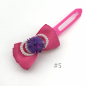 Preview: Dog bow clip with application 4,5 cm - pink