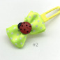 Preview: Dog bow clip with application 4,5 cm - light green