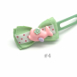 Preview: Dog bow clip with application 4,5 cm - light green