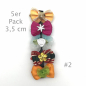 Preview: Hunde Schleifenspange mit Applikation 3,5 cm - Lagerräumung - 5er Pack