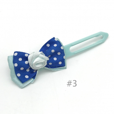 Dog bow clip with application 4,5 cm - Roses Vol. 1