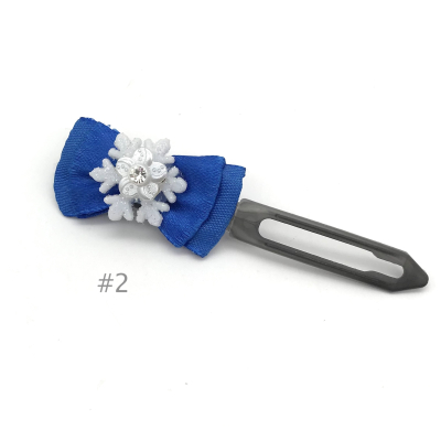 Hunde Schleifenspange mit Applikation 4,5 cm - dunkelblau