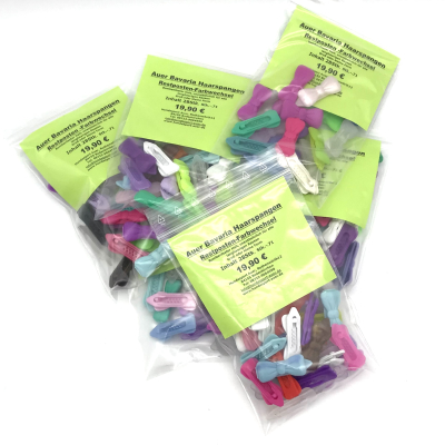 Auer Haarspangen Big Pack kleine Schleife #79 Farbwechsel - 3,5 cm 28 Stück