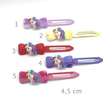 Hunde Haarspange mit Applikation 4,5 cm - Einhorn Unikate!!