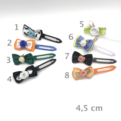 Hunde Schleifenspange mit Applikation 4,5 cm - Rosen Vol. 1