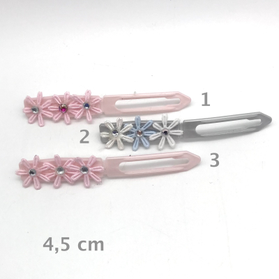 Hunde Haarspange mit Applikation 4,5 cm - Glitzer Blümchen