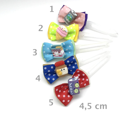 Hunde Schleifenspange mit Applikation 4,5 cm - Essen und Trinken