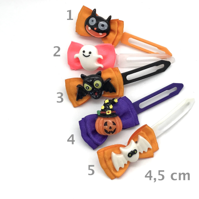 Hunde Schleifenspange mit Applikation 4,5 cm - Happy Halloween