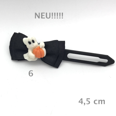 Hunde Schleifenspange mit Applikation 4,5 cm - Happy Halloween