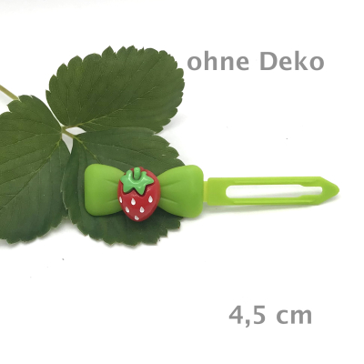 Hunde Haarspange mit Applikation 4,5 cm - Erdbeere