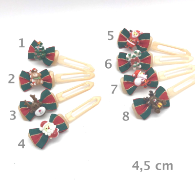 Hunde Schleifenspange mit Applikation 4,5 cm - Christmas Vol. 3