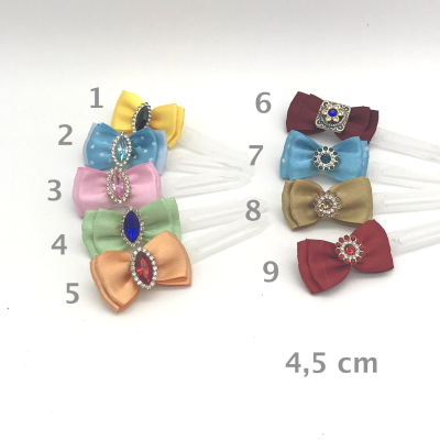 Hunde Schleifenspange mit Applikation 4,5 cm - Glitzerkram