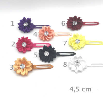 Hunde Schleifenspange mit Applikation 4,5 cm - Satin-Rosetten Vol. 1