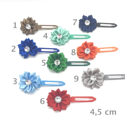 Hunde Schleifenspange mit Applikation 4,5 cm - Satin-Rosetten Vol. 2