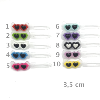 Hunde Haarspange mit Applikation 3,5 cm - Mini Sonnenbrillen Vol.2