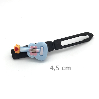 Hunde Haarspange mit Applikation 4,5 cm - Gitarren Solo