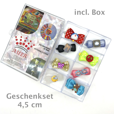Auer Haarspangen Geschenkset - große Schleife 4,5 cm in der Box
