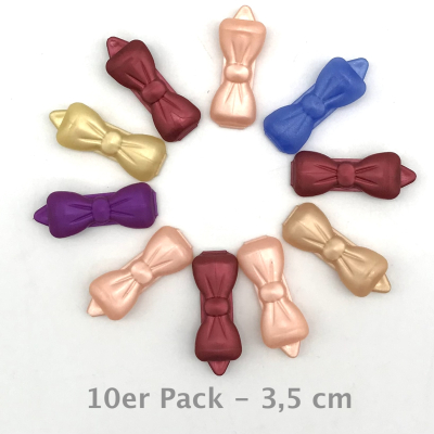 Auer Haarspangen kleine Schleife 10er Pack - Perl Farben