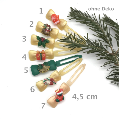 Hunde Haarspange mit Applikation 4,5 cm - es weihnachtet!! - Vol.2 NEU!