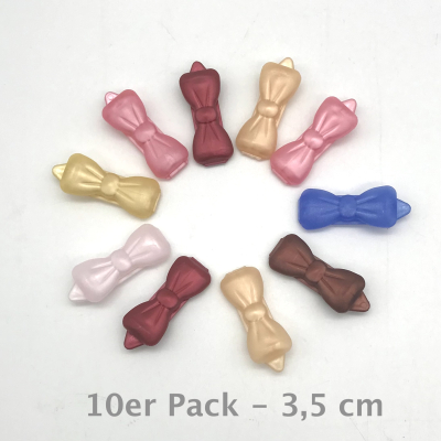 Auer Haarspangen kleine Schleife 10er Pack - Perl Farben-2