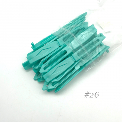 Auer Hair Clips Bulk Rhombus 4,5 cm #26 pearl turquoise