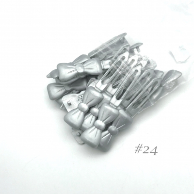 Auer Haarspangen Big Pack Schleife 3,5 cm #24 silber