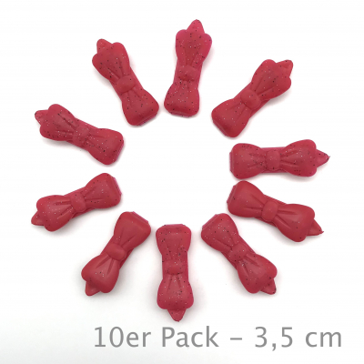 Auer Haarspangen Farbwechsel 10er Pack - 3,5 cm - rot - Flitter