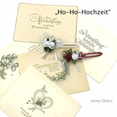 Hunde Haarspange mit Applikation 4,5 cm - Ho-Ho-Hochzeit!