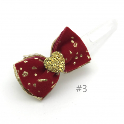 Dog bow clip with application 4,5 cm -  Christmas Vol. 1