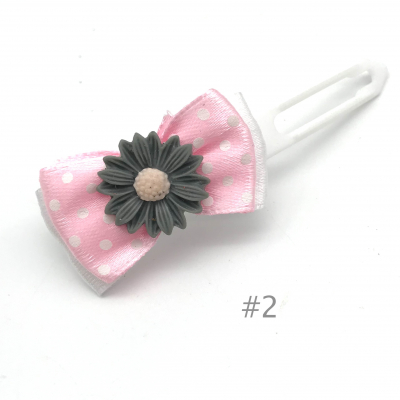 Hunde Schleifenspange mit Applikation 4,5 cm - rosa