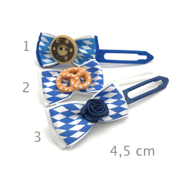 Hunde Schleifenspange mit Applikation 4,5 cm - Bayern