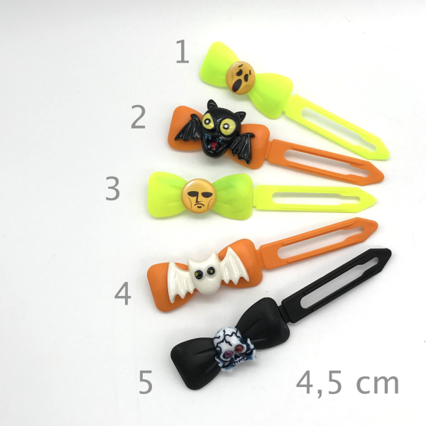 Hunde Haarspange mit Applikation 4,5 cm - Halloween Vol. 2 einzeln