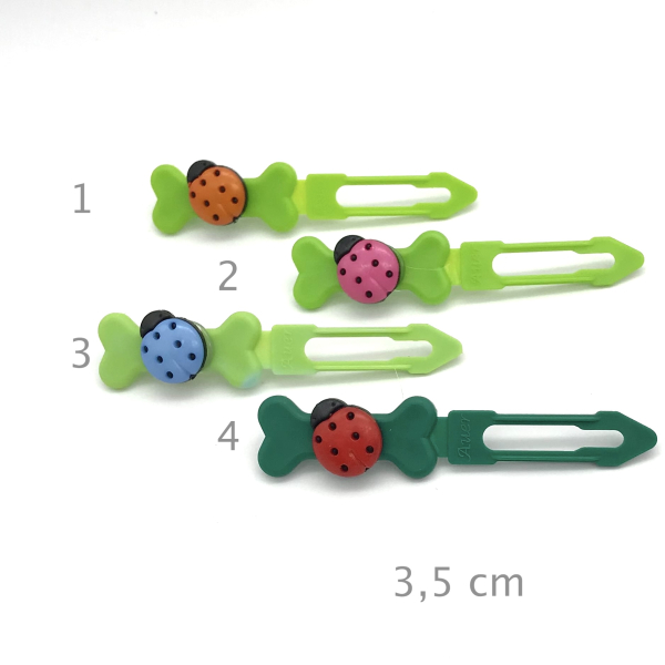Hunde Haarspange mit Applikation 3,5 cm - Marienkäfer