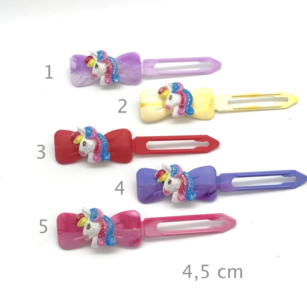 Hunde Haarspange mit Applikation 4,5 cm - Einhorn Unikate!!