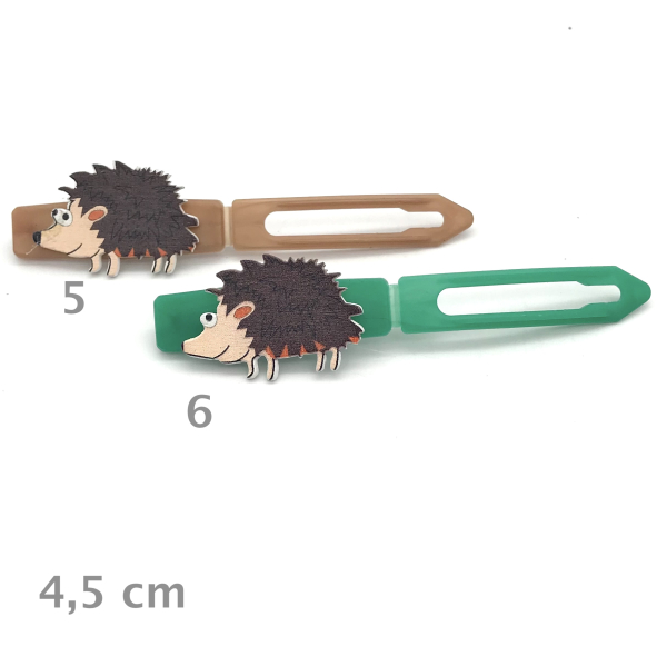 Hunde Haarspange mit Applikation 4,5 cm - Stachelritter und Freunde- einzeln