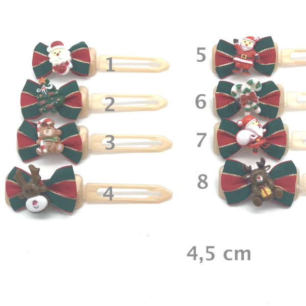 Hunde Schleifenspange mit Applikation 4,5 cm - Christmas Vol. 3
