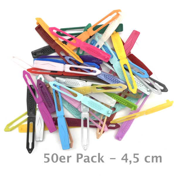 Auer Haarspangen Raute bunt gemischt 50er Pack 4,5 cm