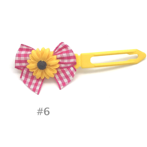Hunde Schleifenspange mit Applikation 4,5 cm - Gänseblümchen